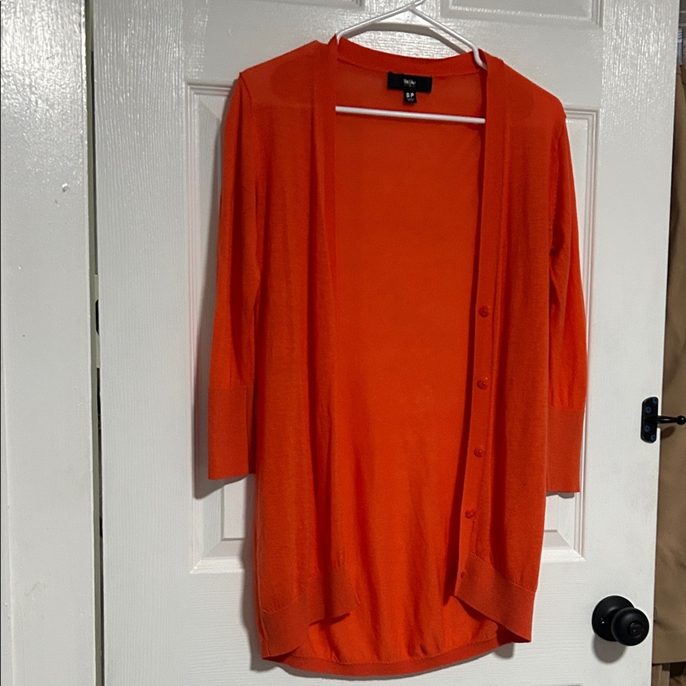 Mossimo Supply Co. Vibrant Orange Women's Cardigan